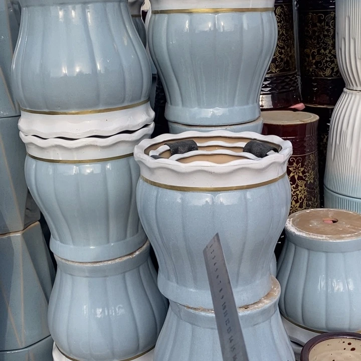 低腰白花口蓝南瓜特大号口40/40