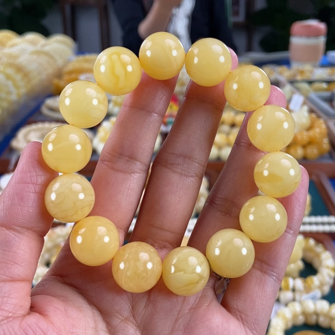 琥珀未镶嵌珠宝奇石15圆珠30.51