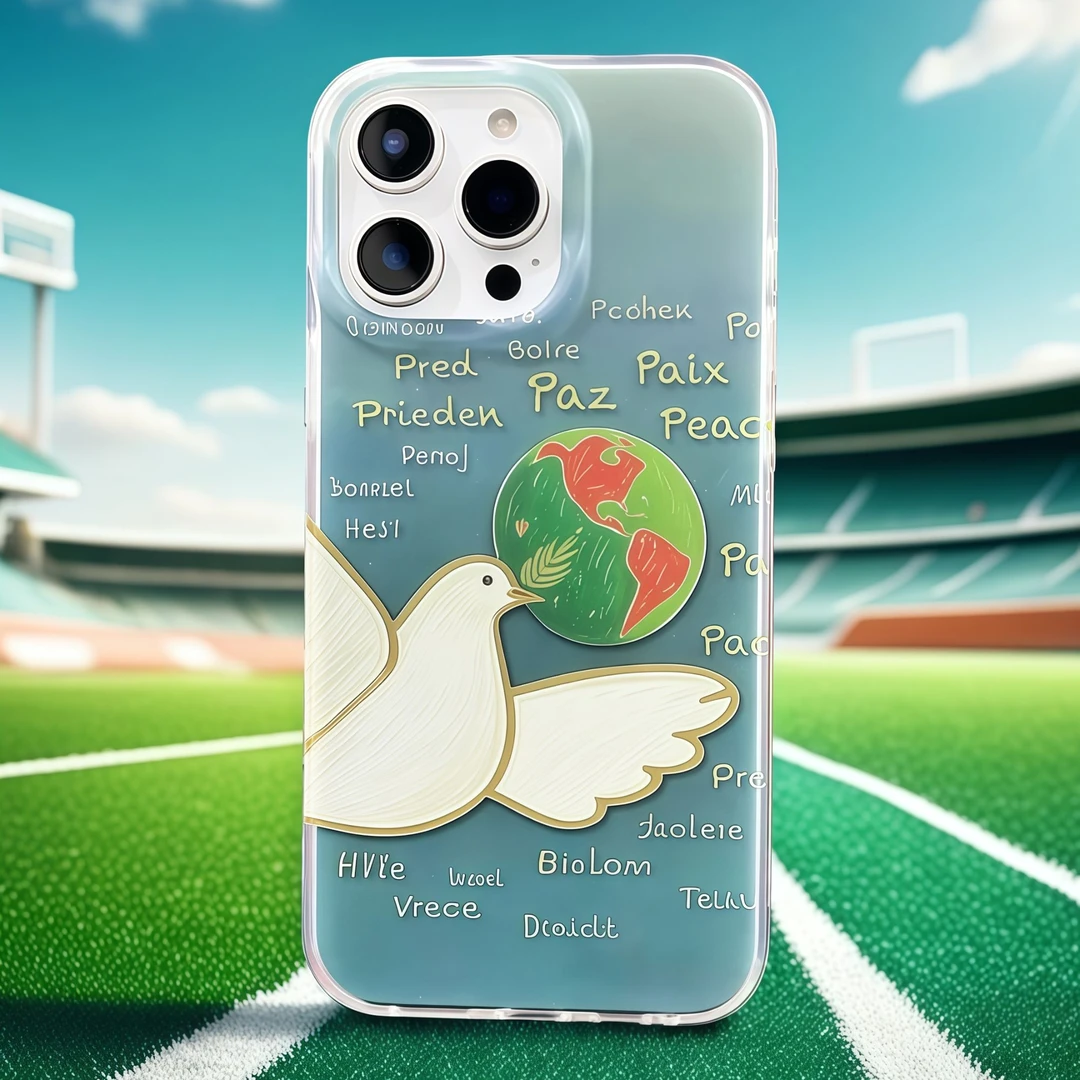 创意和平鸽iphone15手机壳4适用苹果16Pro磨砂防摔保护套简约设计