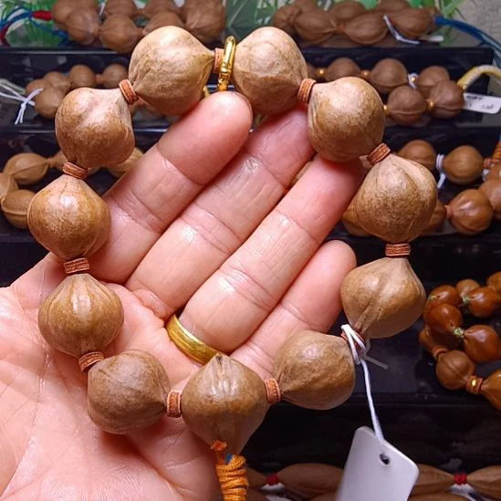 橄榄核手串/手链橄榄核手串三花铁核蒜头料正圆2.2