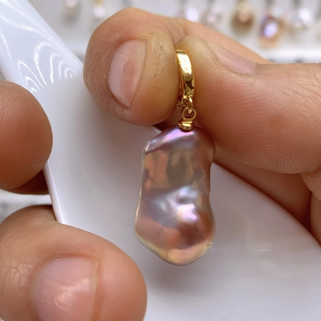 淡水珍珠颈饰银S925镶嵌