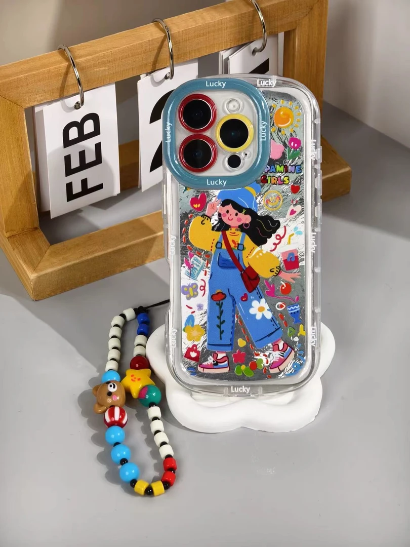 巴胺女孩适用苹果16手机壳15promax/14/13泡芙12xs女iPhone11华为