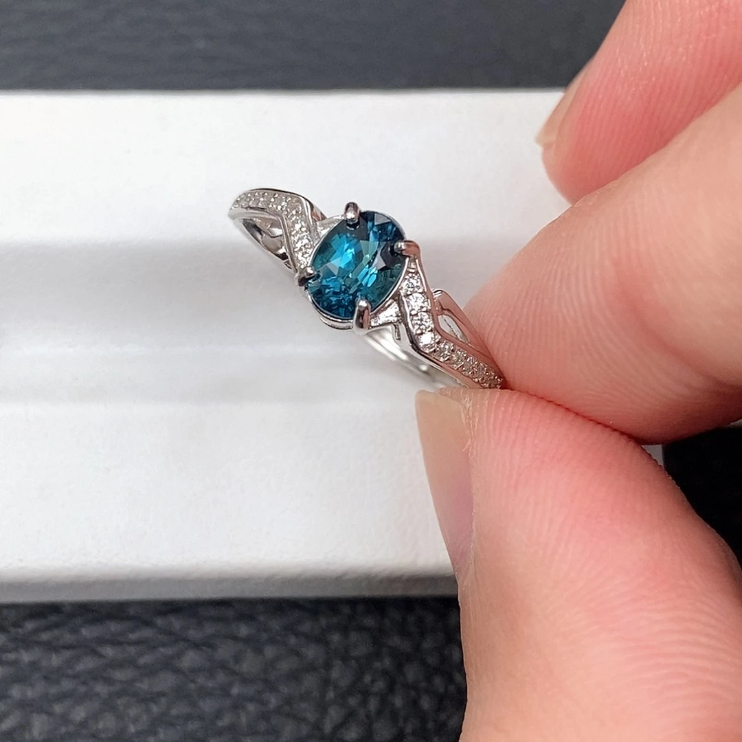 裸石银S925镶嵌碧玺