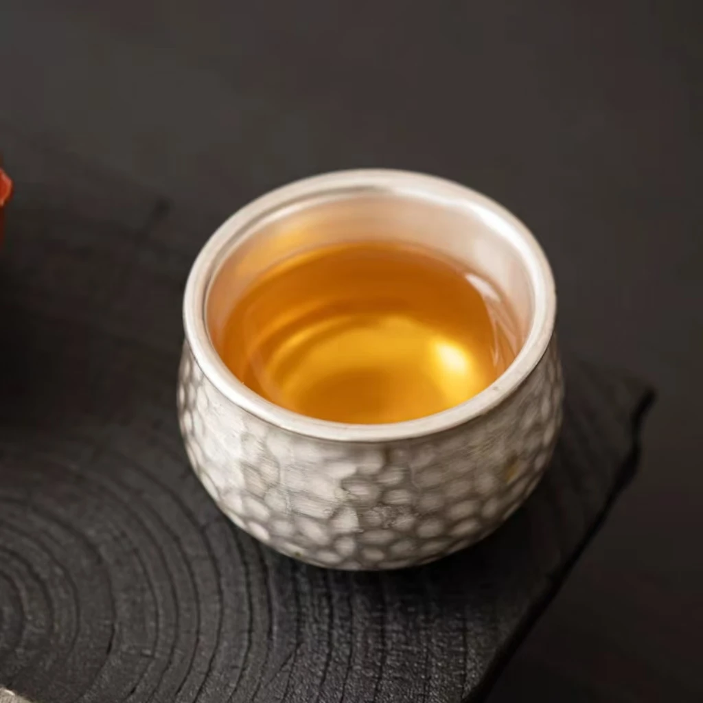 锤纹银杯+刺绣包ZH075