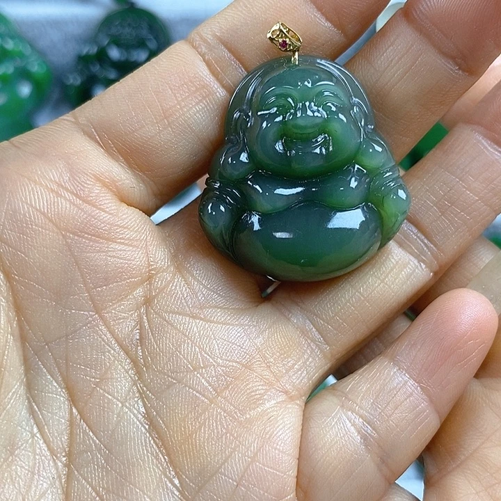 吊坠(不含链)未镶嵌和田玉（碧玉）