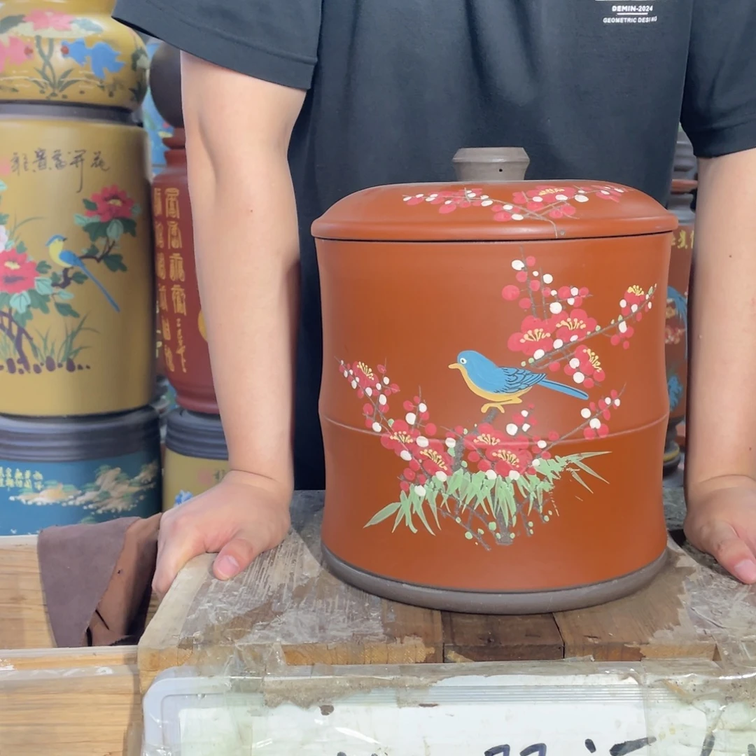 宜兴原矿紫砂茶叶罐