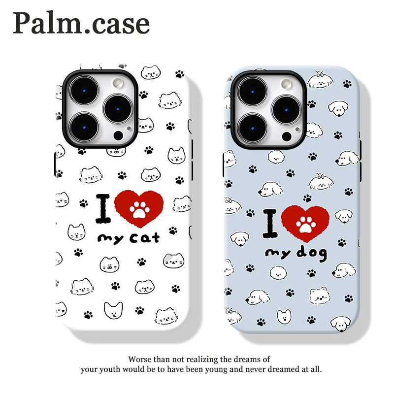 菲林二合一适用华为/oppo/vivo/小米/一加/苹果16手机壳情侣爱心