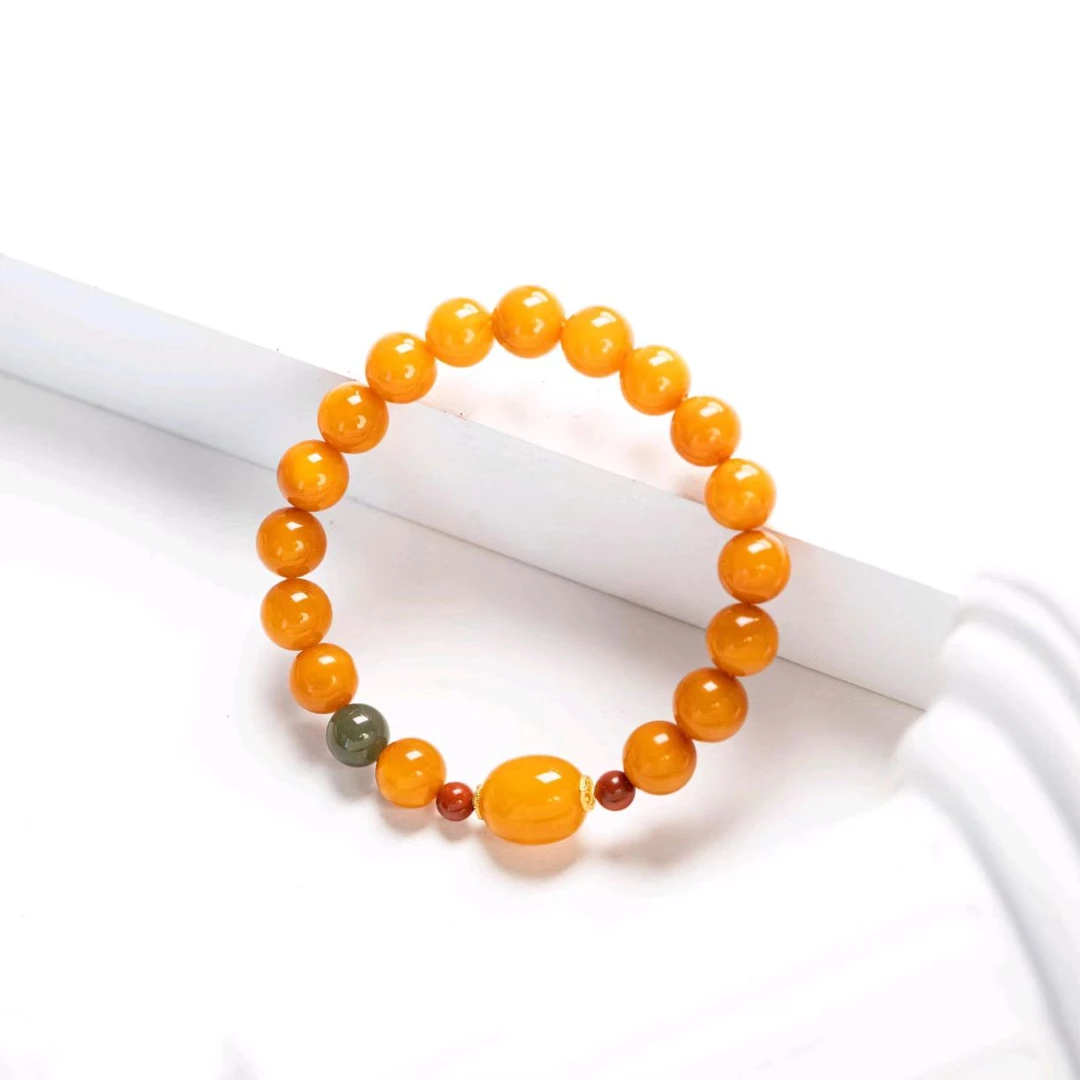 【普陀山欢喜】蜜蜡DIY单圈手串（发货多样性一件）S41434