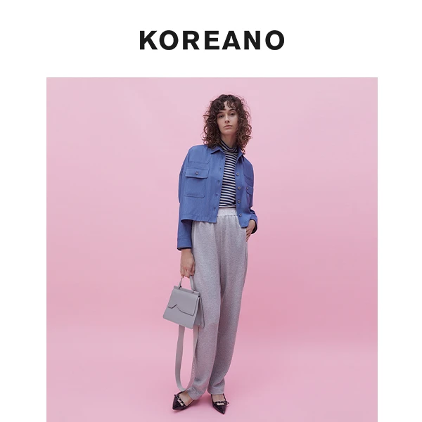 【KOREANO】春秋牛仔蓝宽松廓型衬衫 【H】 CW44779(JUN)