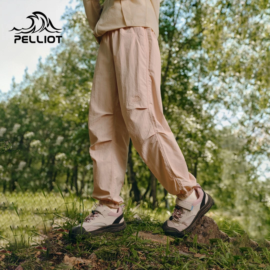 伯希和户外休闲伞兵裤男童女童透气耐磨运动长裤宽松工装阔腿裤