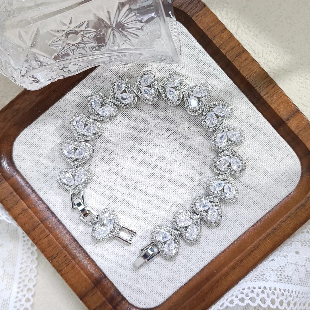 铜合金合成锆石手链 KDMX-38622 手链欧美时尚精致百搭轻奢