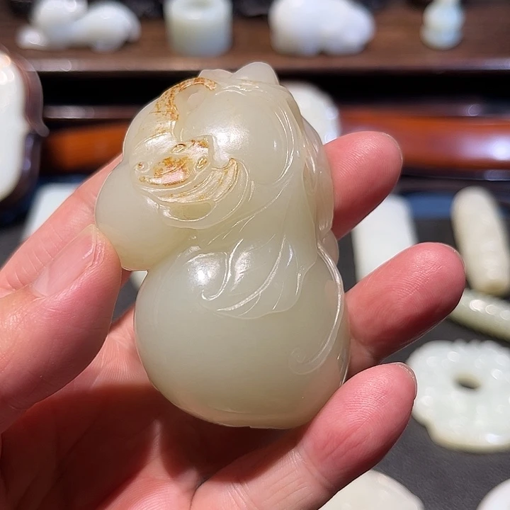 怀***旧和田玉未镶嵌挂件