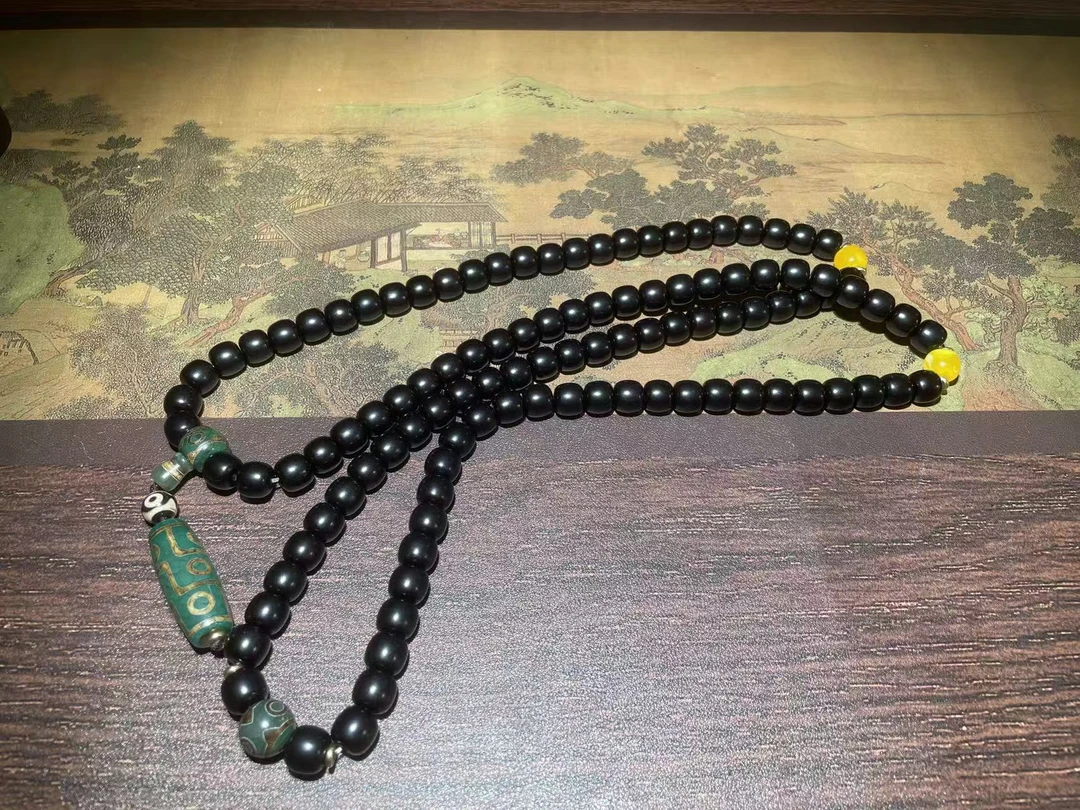 QW004黑菩提长串项链[无礼盒】