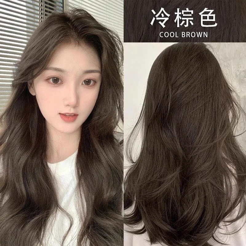 冷棕色染发剂自己染发泡泡沫天然植物纯膏女无刺激冷雾正品品牌男