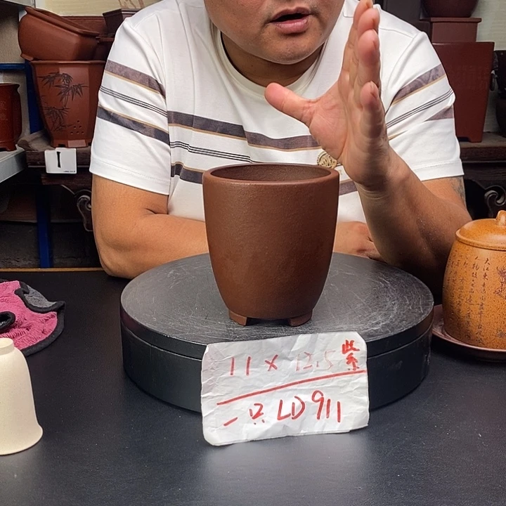 紫砂花盆货号一只LD911