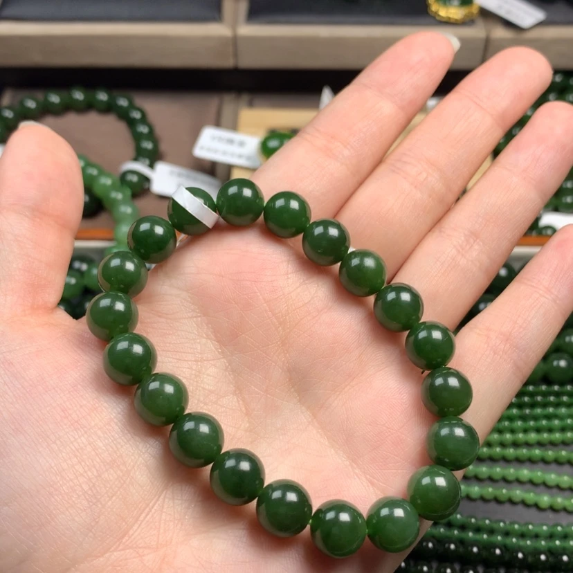 【闪购商品】和田玉（碧玉）手串未镶嵌猫***趣