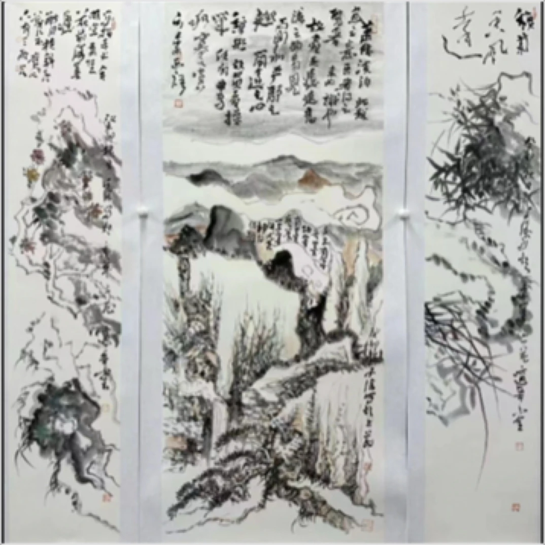 徐忠平～国画写意大荒草中堂16平尺现货