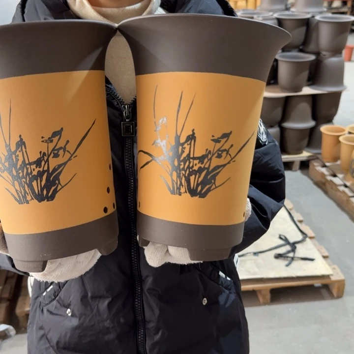 紫砂花盆 高度23口径18