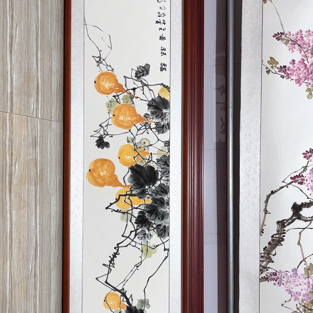 国画书画作品带框163×48