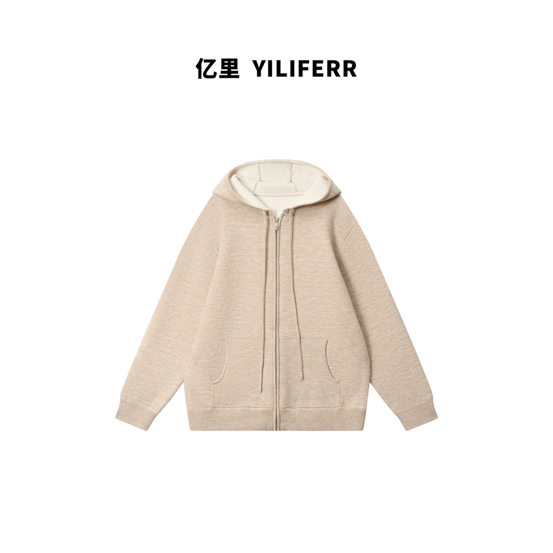 【YILI显瘦女装】时尚简约休闲百搭时尚风连帽外套 Y1848
