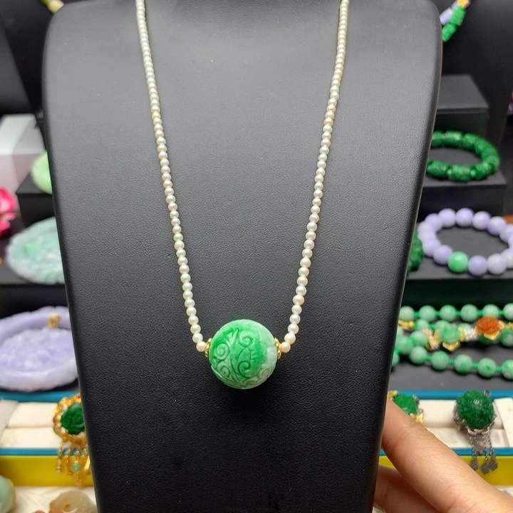 翡翠未镶嵌颈饰翡翠珠