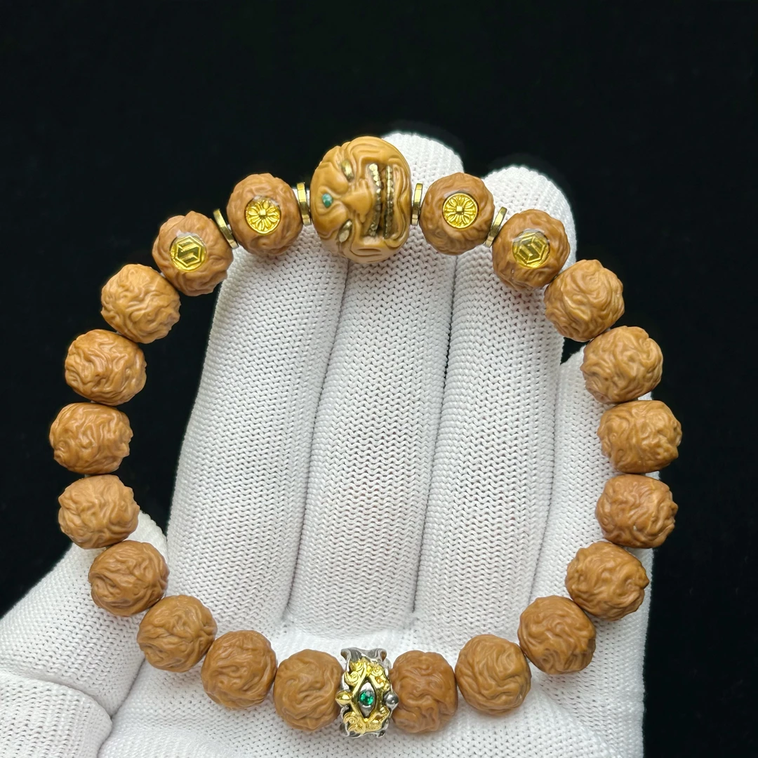 游龙猴头核桃手串 原生态全品 纯手工打造 高端品质 毕业级别