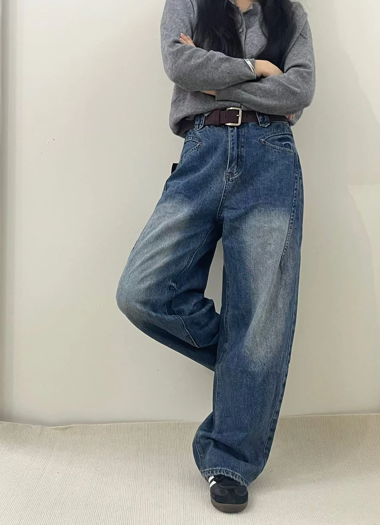 蜜娜贝尔 33028宽腿牛仔裤