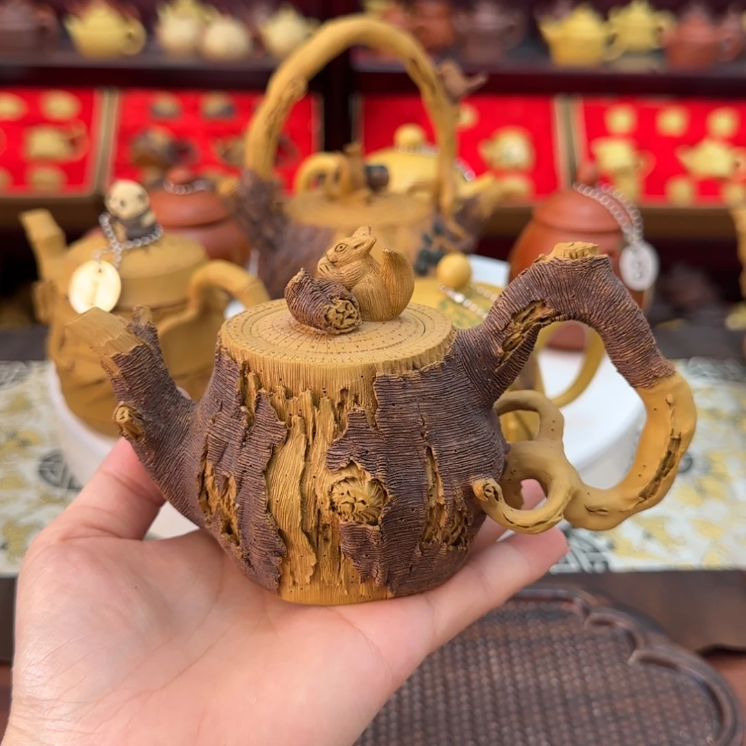 茶壶段泥枯木松鼠