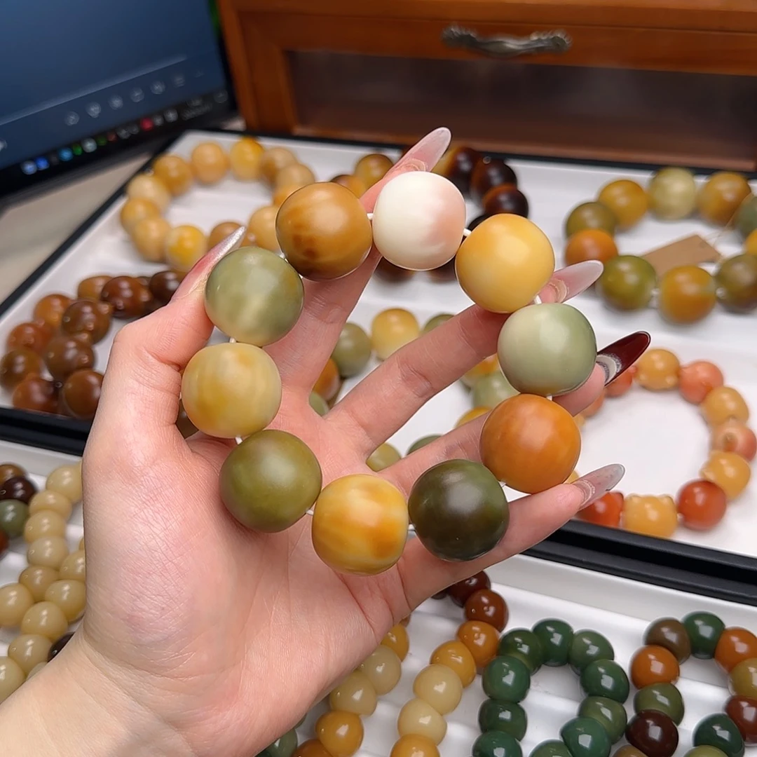 菩提根/象牙果手串卡24.5干磨苹果福利