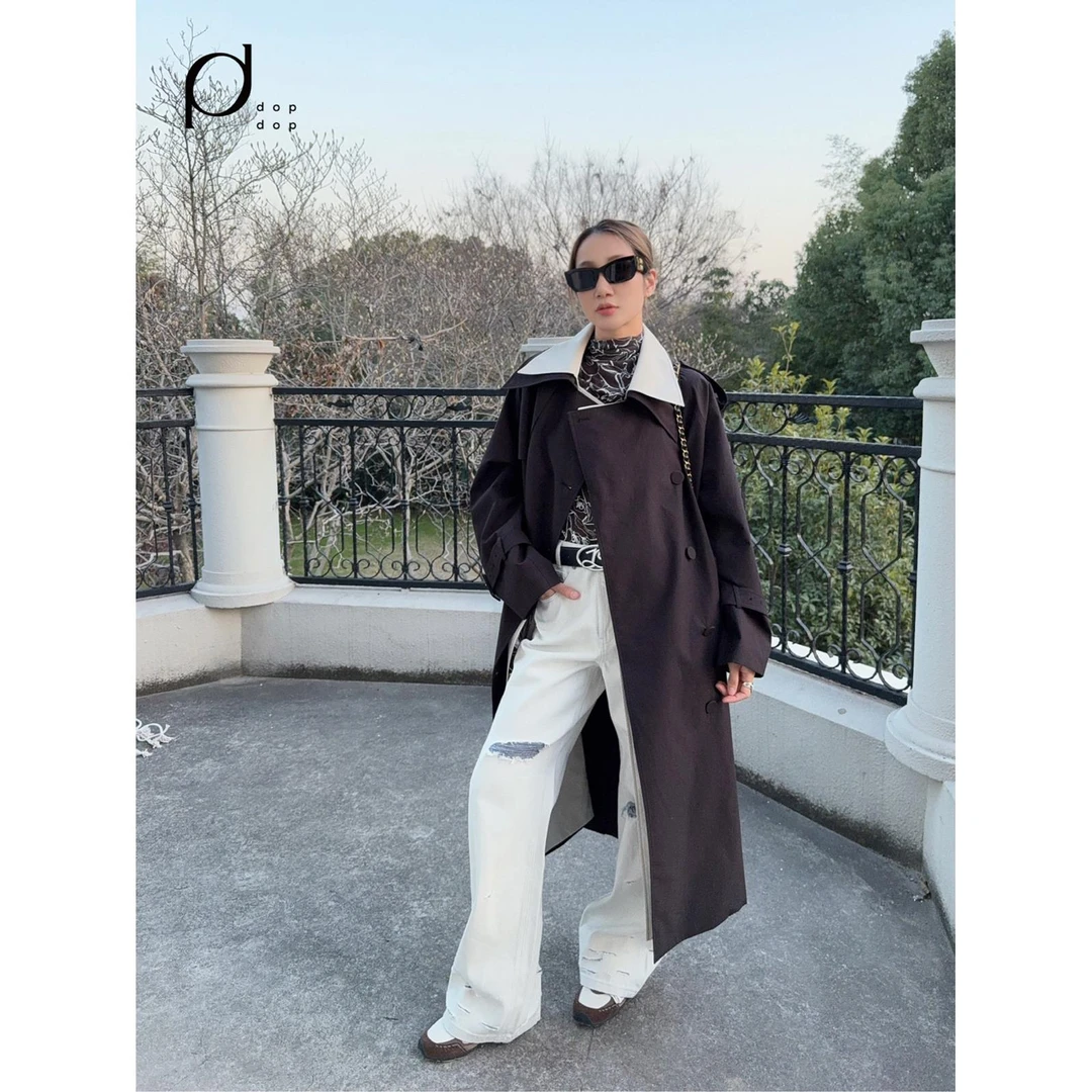 Senti2025春水洗破洞宽松牛仔裤休闲长裤女1390dopdop买手店