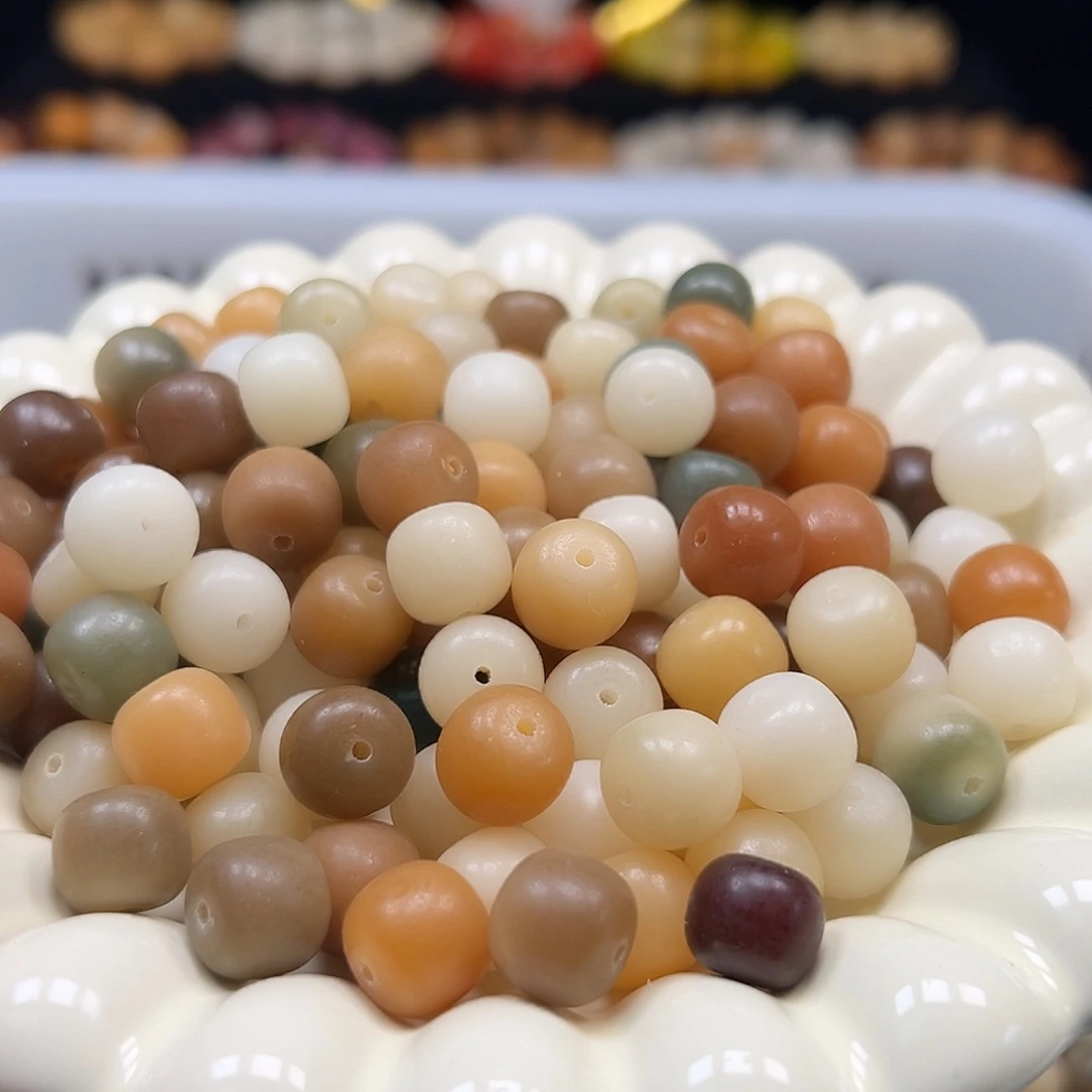 手串菩提根/象牙果卡12老料多宝桶120颗