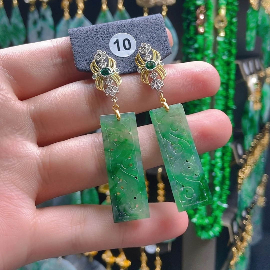 翡翠未镶嵌耳饰翡翠