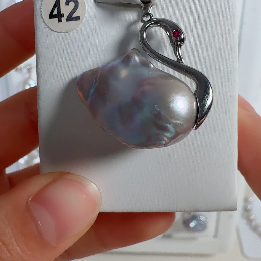 淡水珍珠颈饰银S925镶嵌