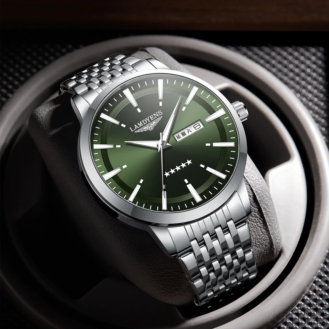 【3专柜直发】五星将系列夜光防水品牌腕表男士手表男款k