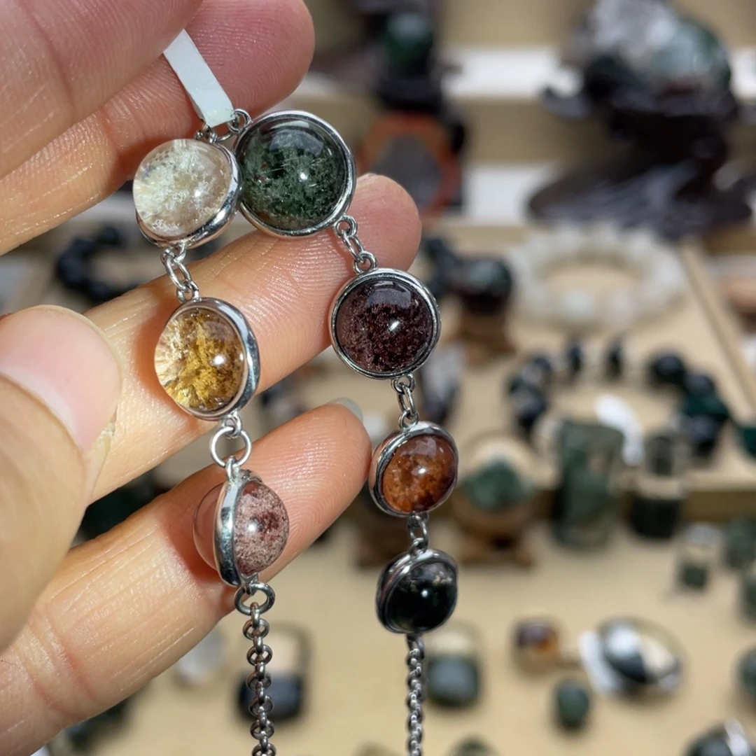 手链水晶银S925镶嵌四季幽灵手链