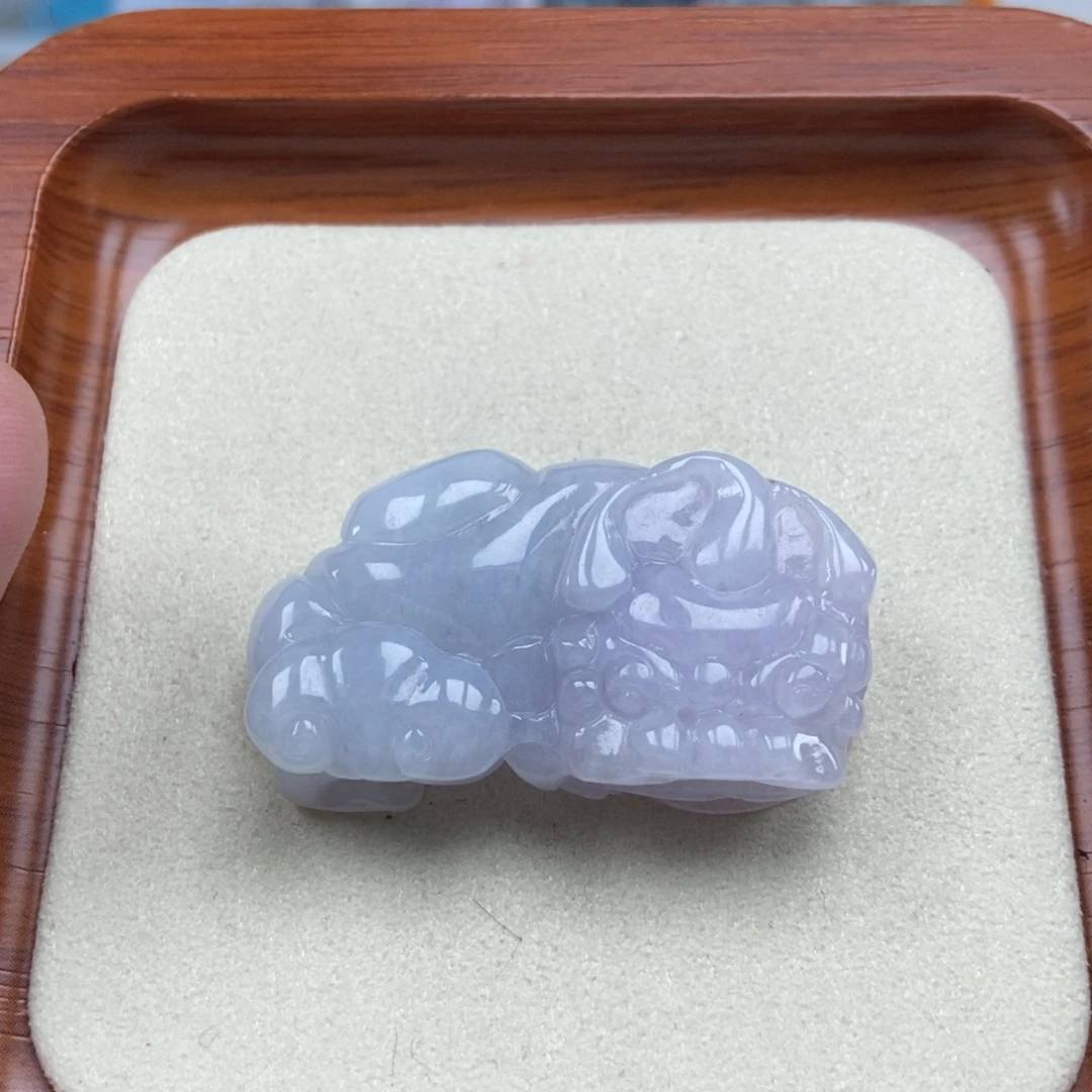 颈饰未镶嵌翡翠霸王貔貅春彩吊坠