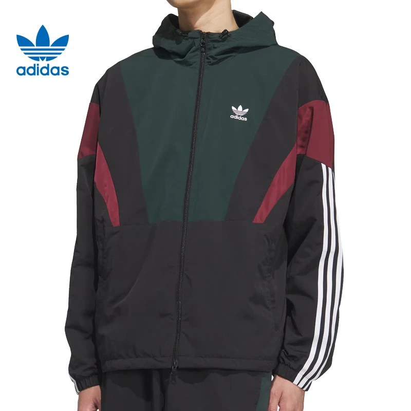 Adidas阿迪达斯三叶草男子M BLOCK WB梭织无帽外套KC3125