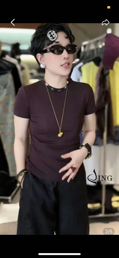 《升级版百万打底》JING6060纯色短袖T恤舒适百搭女士