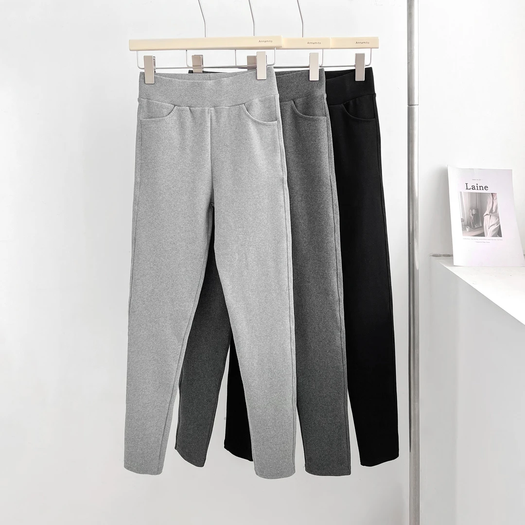 薄款棉质弹力紧身打底九分裤k8162