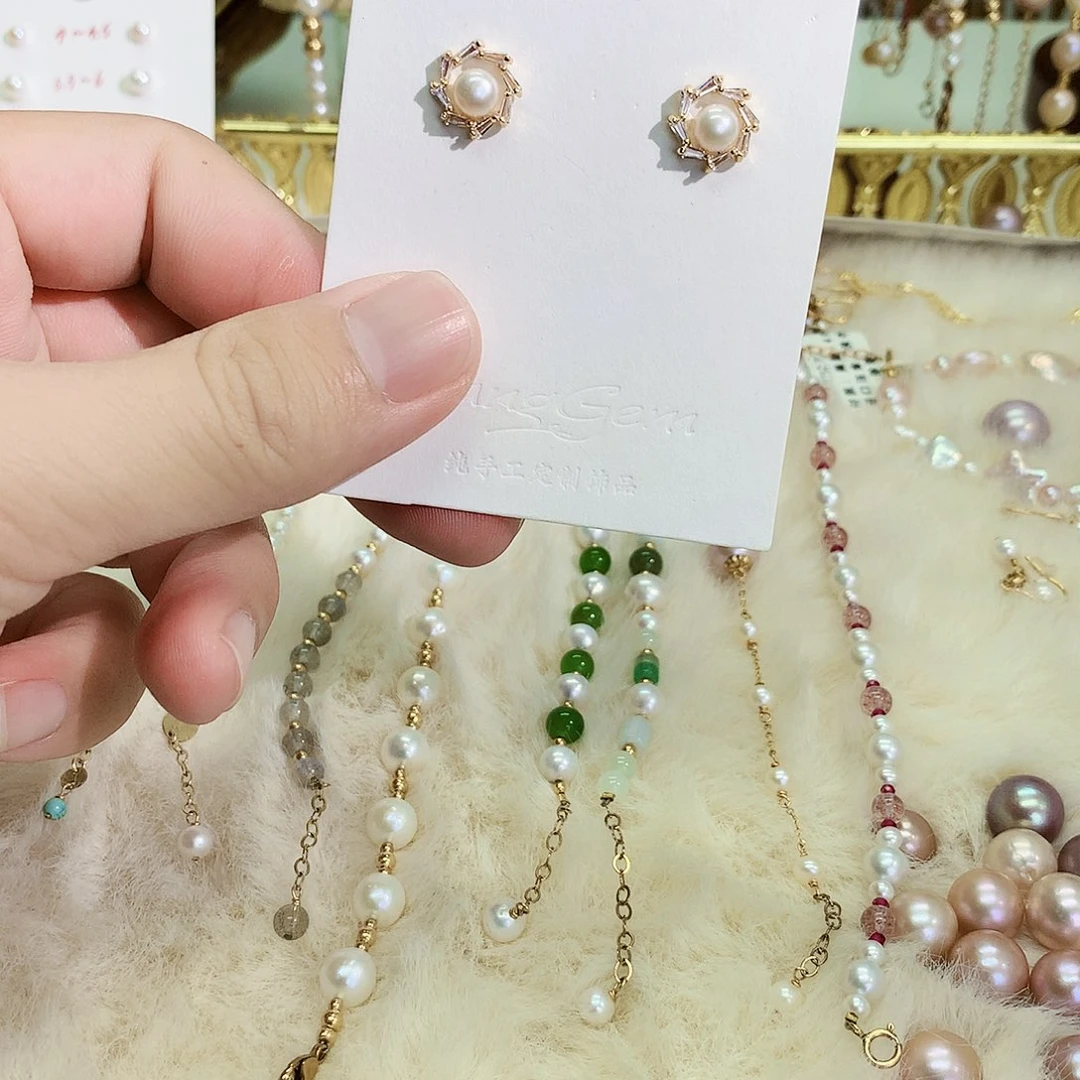 未镶嵌淡水珍珠耳饰