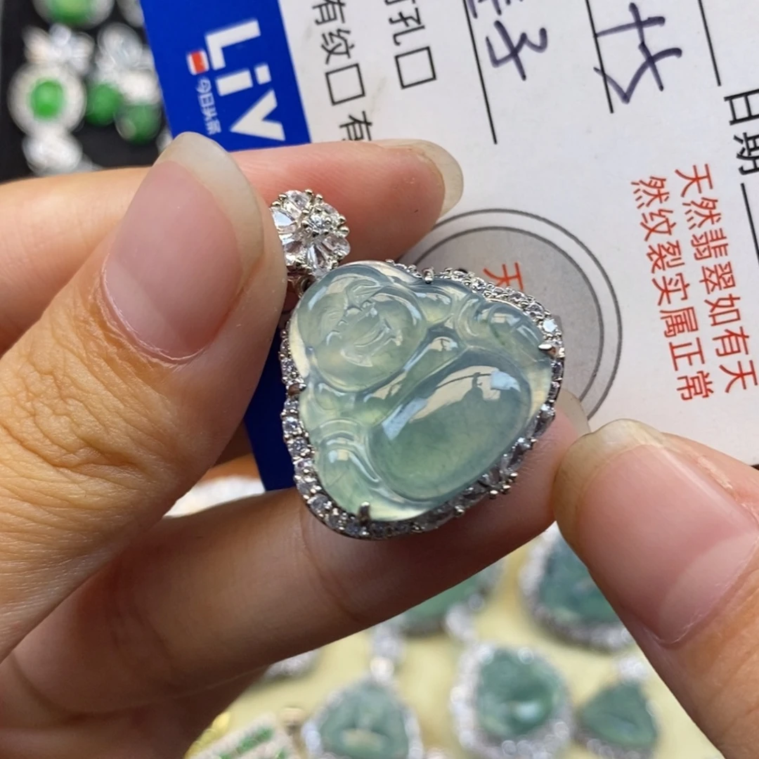 翡翠未镶嵌颈饰天然