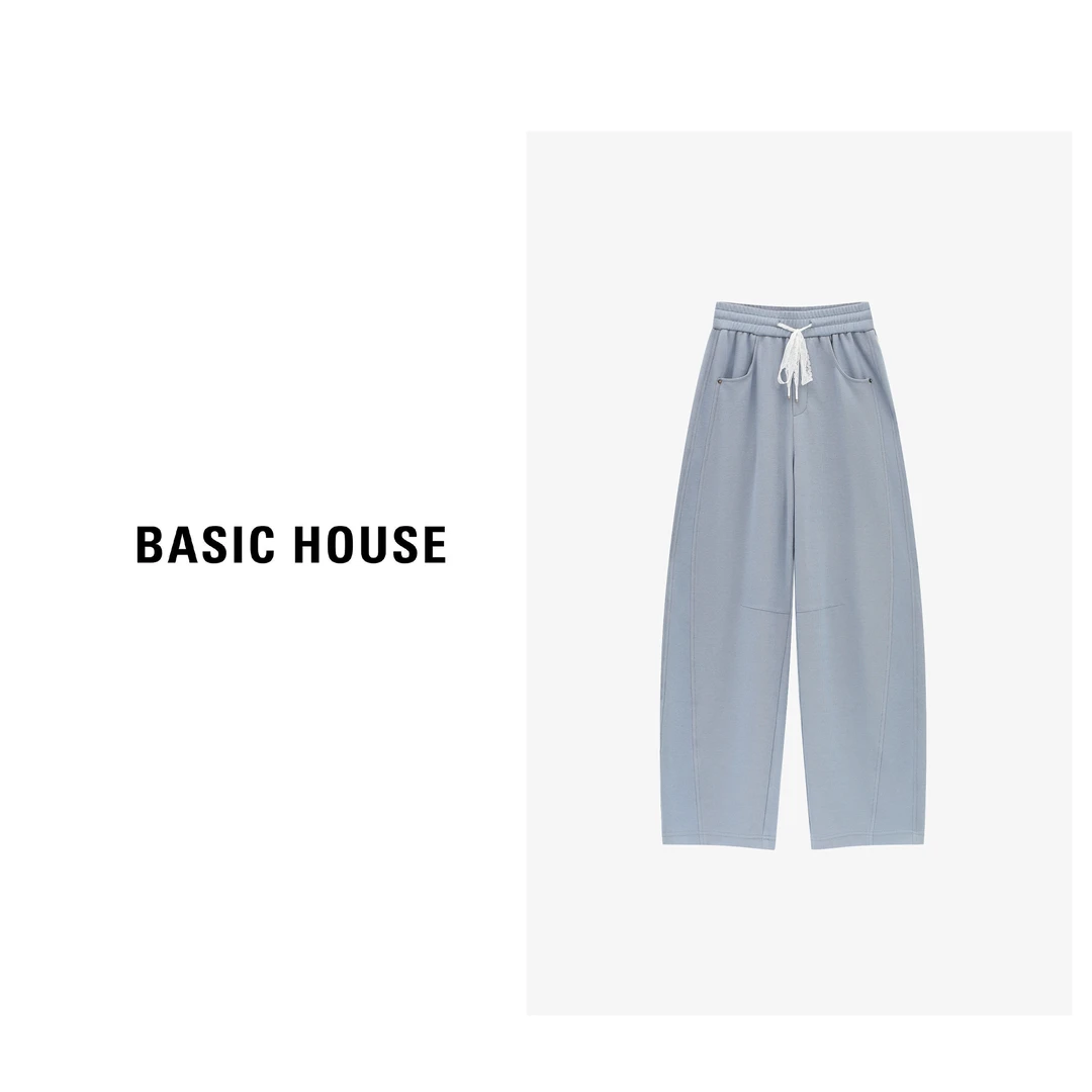 Basic House/百家好春夏休闲百搭直筒宽松时尚长裤-B0625B5A622