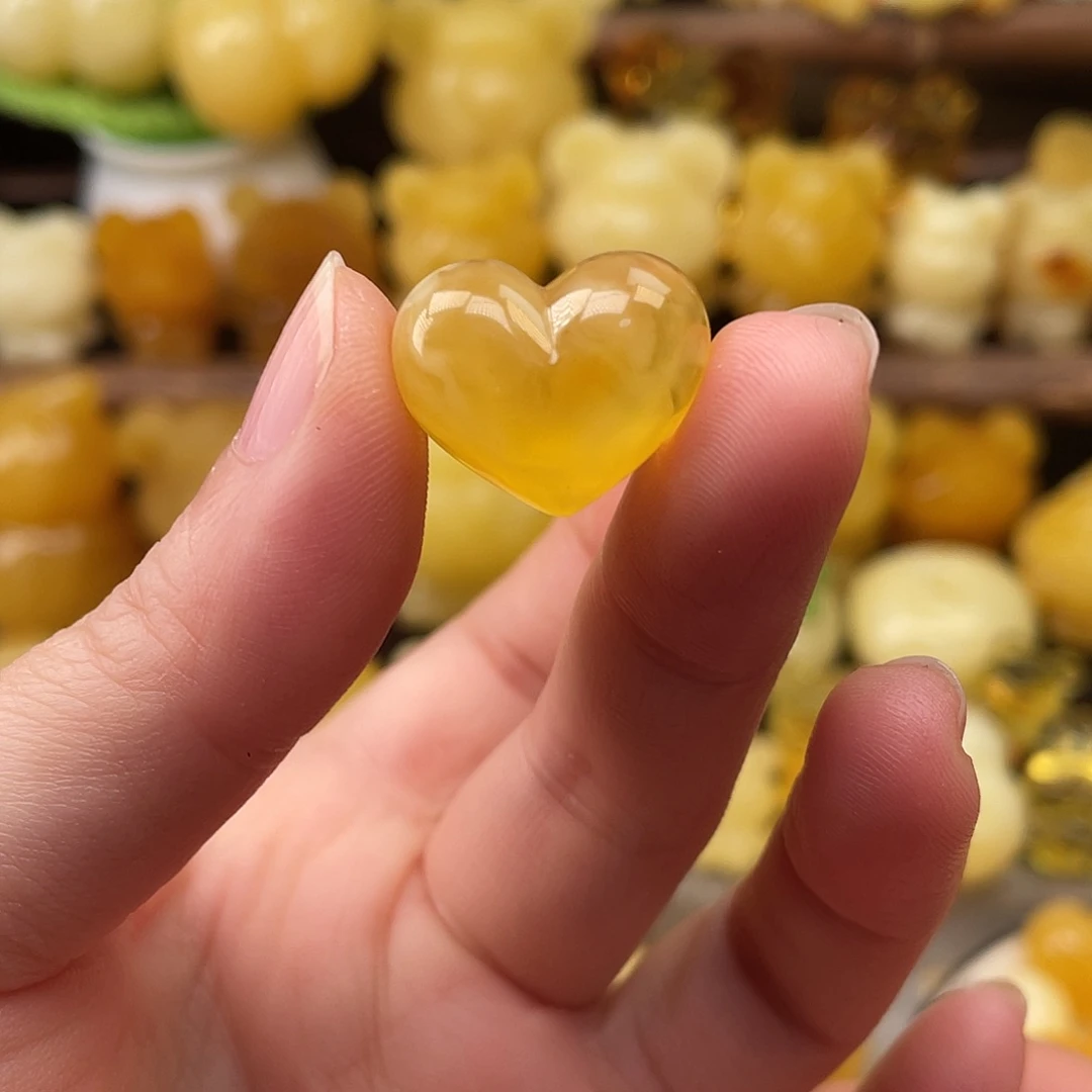 琥珀未镶嵌珠宝奇石微花粉