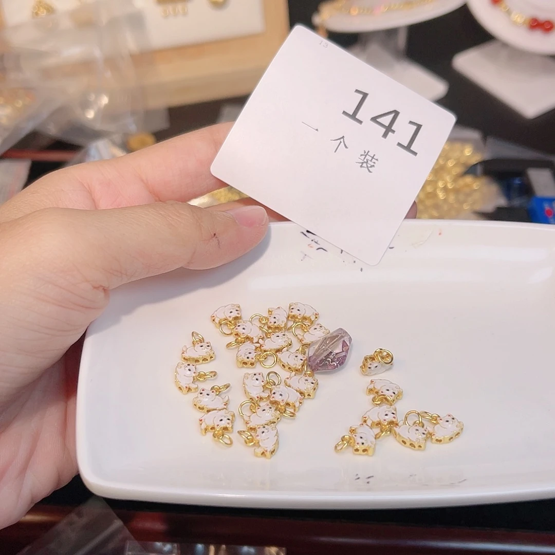 紫晶珠宝半成品银S925镀金镶嵌141