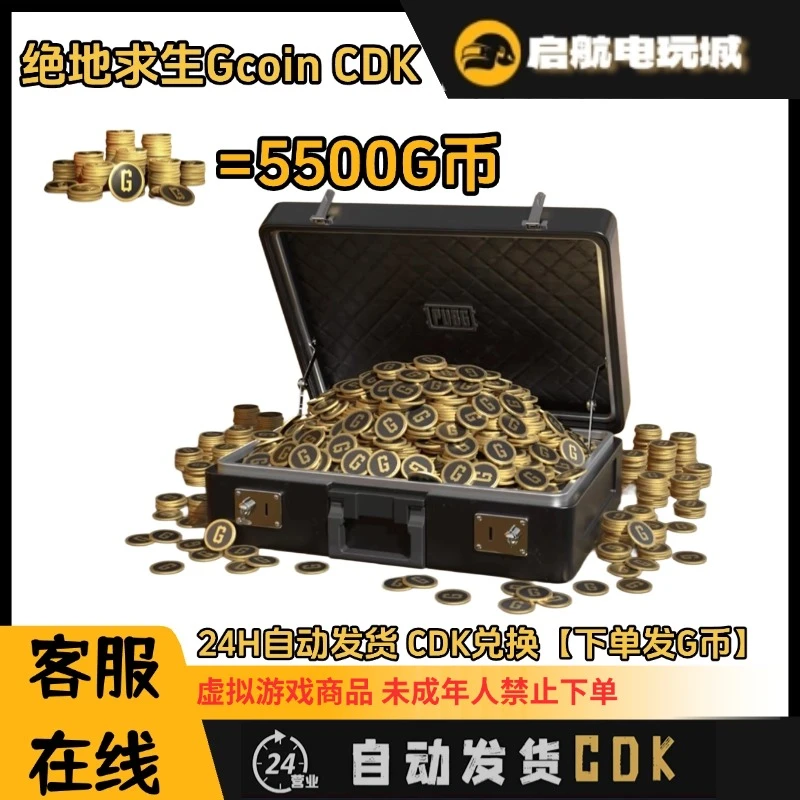 steam绝地求生 PUBG 5500G币金币 CDK兑换码 官方秒拍秒发秒到账