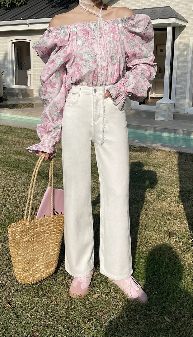 有货君羊#8013夏季福利高品质高弹法棍牛仔裤，裤长：98cm