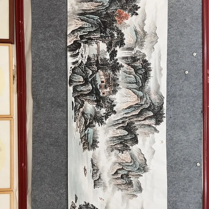国画手绘国画云峰千里秀