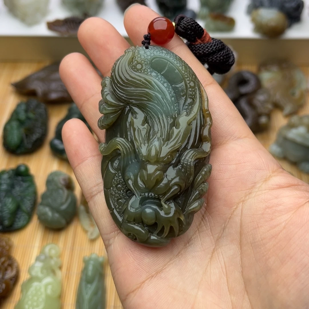 和田玉未镶嵌挂件