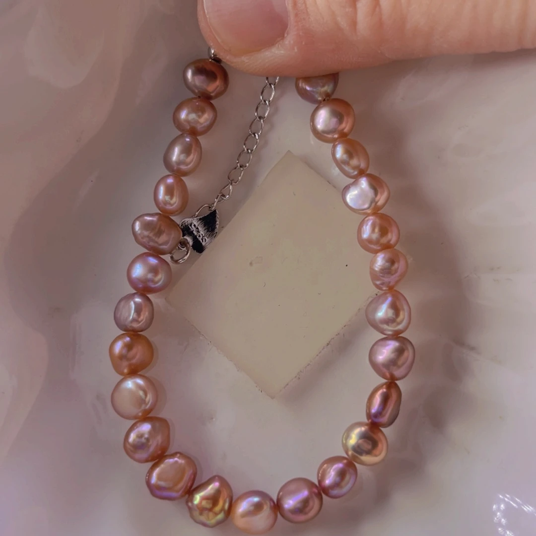 淡水珍珠手绳合金