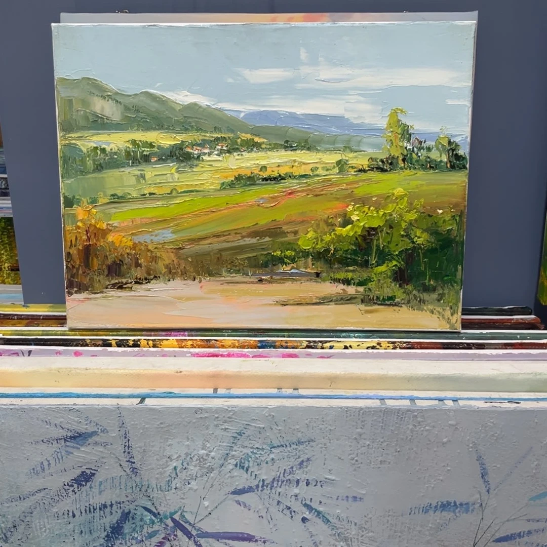 手工手绘精品油画30+40内框
